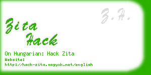 zita hack business card